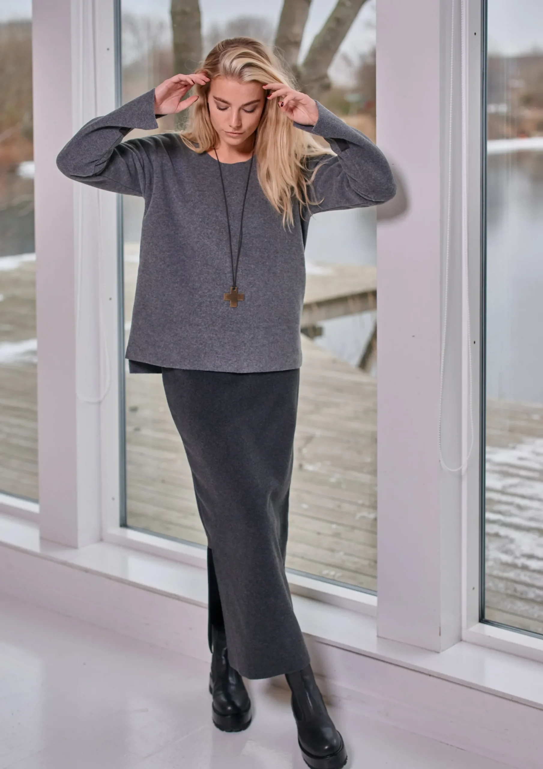 BLUSE MED RUND HALS | 1355|Henriette Steffensen Copenhagen Clearance