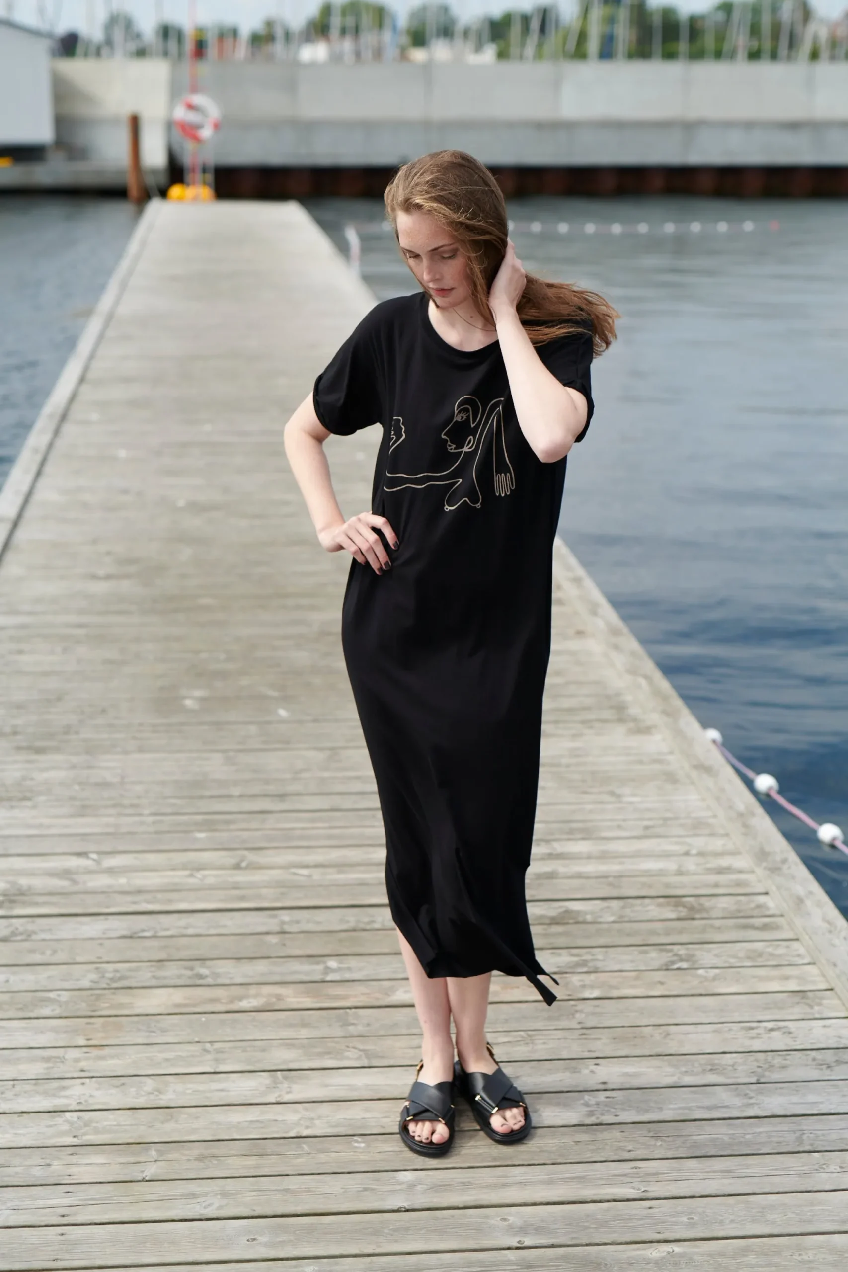 LANG KJOLE M/PRINT | 98038|Henriette Steffensen Copenhagen New