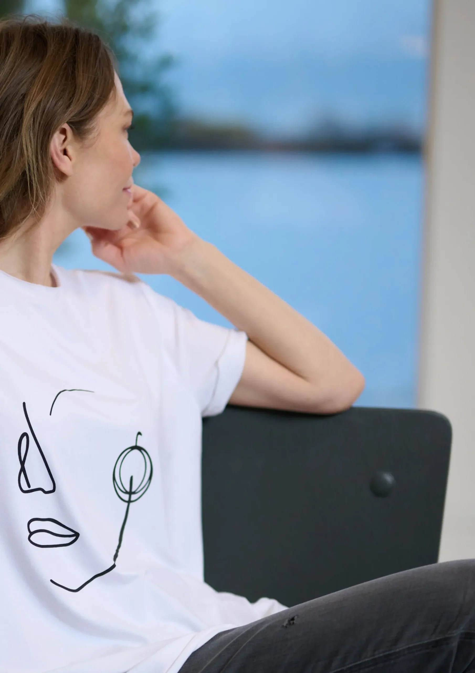 T-SHIRT FACE IT | 96089|Henriette Steffensen Copenhagen Outlet