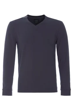 T-SHIRT MED V-HALS LANGÆRMET | 1021C|Henriette Steffensen Copenhagen Outlet